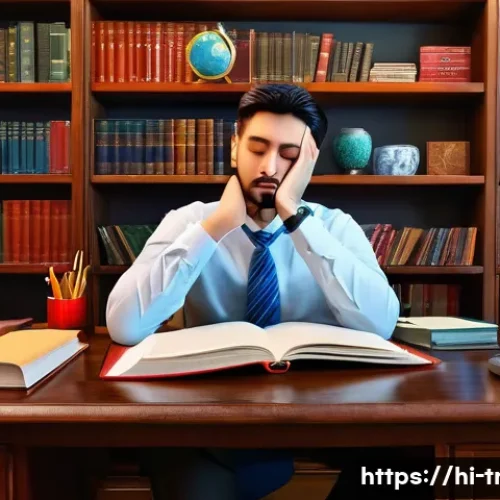 통역사 자격증 실기 시험 꿀팁 - Image Prompt 1: The Passionate Polyglot's Study**