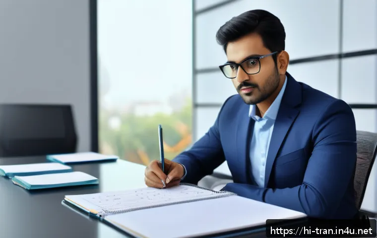 통역사로서의 시간 관리 스킬 - A professional Hindi interpreter in a modern conference room, wearing formal attire with a neatly ar...